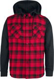 Hooded Checked Flannel, RED by EMP, Flanellen overhemd