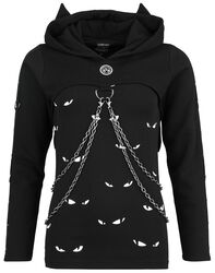 Gothicana X Emily the Strange 2-in-1 hoodie & top, Gothicana by EMP, Trui met capuchon