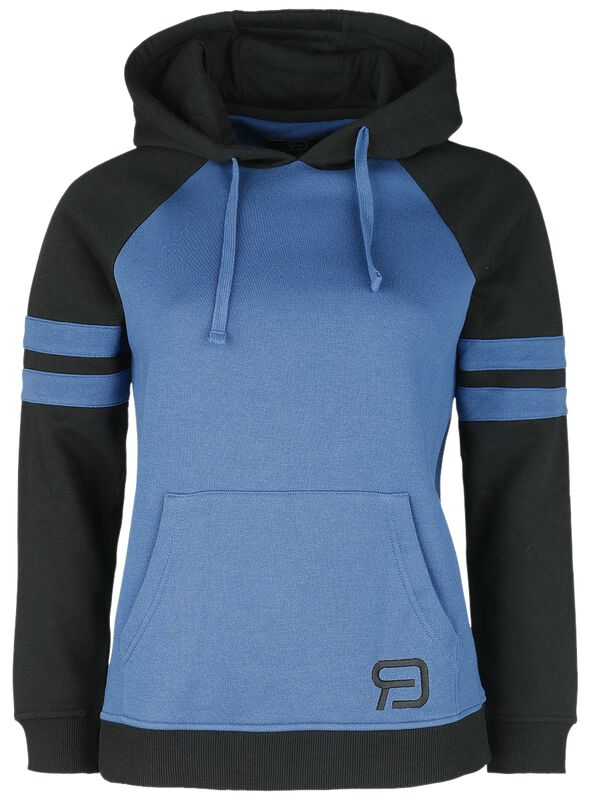 Zwart/blauwe hoodie