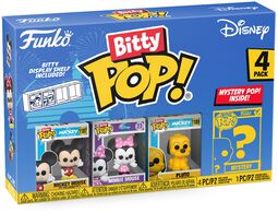 Mickey, Minnie, Pluto + Mystery Figure (Bitty Pop! 4 Pack) vinyl figuren, Mickey Mouse, Funko Bitty Pop!