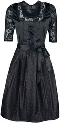 Black Dirndl with Lace Blouse and Rockhand Apron