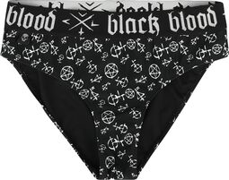 Bikinibroekje met pentagram, Gothicana by EMP, Bikini Slip