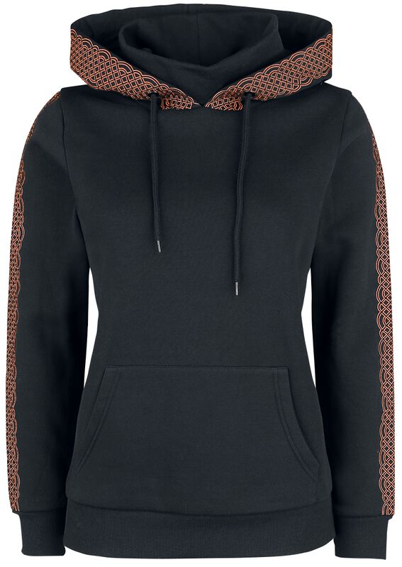 Black Hoodie with Celtic Knot Trim