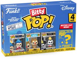 Sorcerer Mickey, Dale, Princess Minnie + Mystery Figure (Bitty Pop! 4 Pack) vinyl figuren, Mickey Mouse, Funko Bitty Pop!