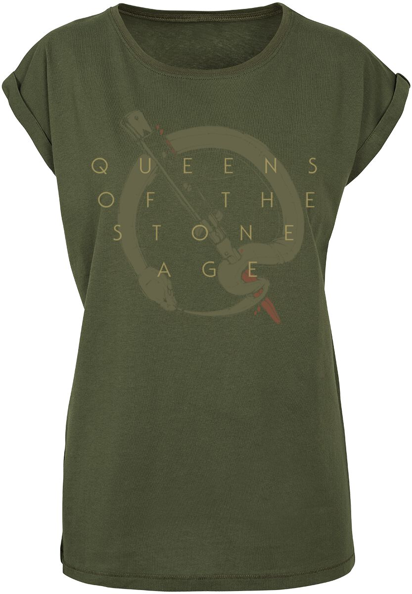 In Times New Roman Snake Logo Queens Of The Stone Age T-shirt