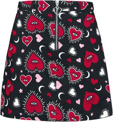 Kate Heart Skirt, Hell Bunny, Korte rok