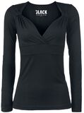 Fashion V-Top Long, Black Premium by EMP, Shirt met lange mouwen