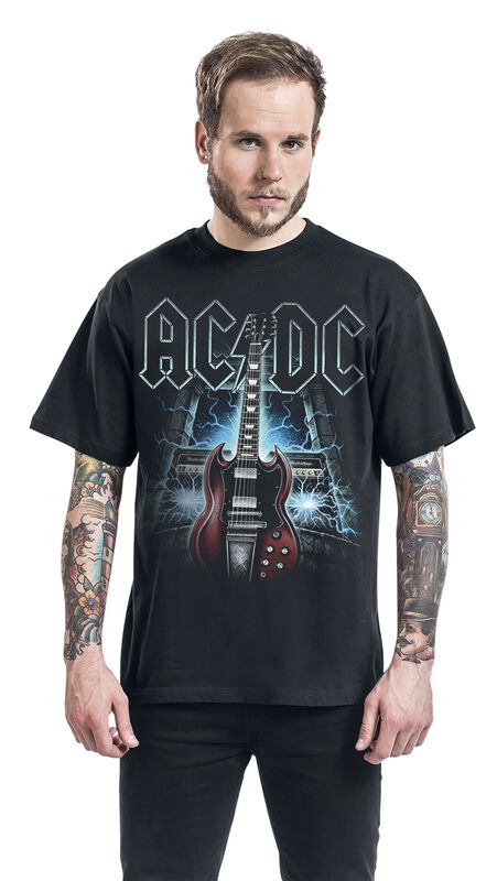 High Voltage Guitar | AC/DC T-shirt | Large
