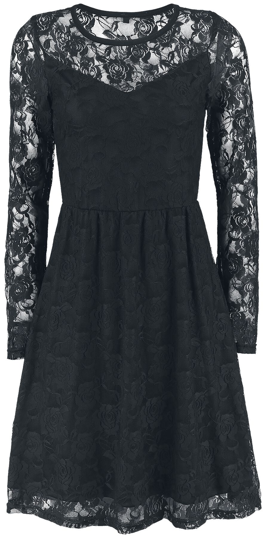 Mouwloze, gothic-kanten jurk met korset voor dames, kant, swing
