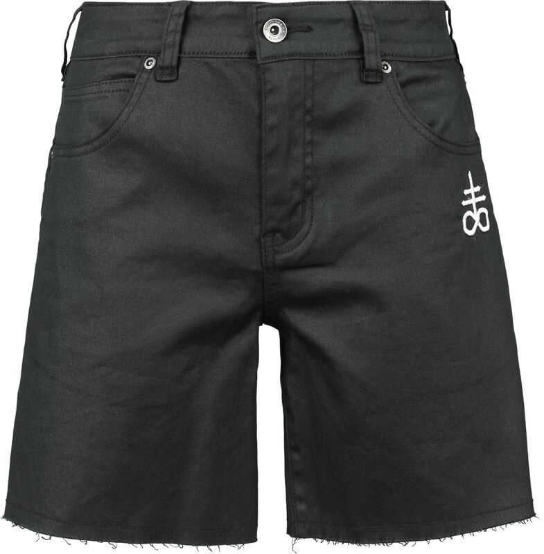 Coated Short with Small Embroidery