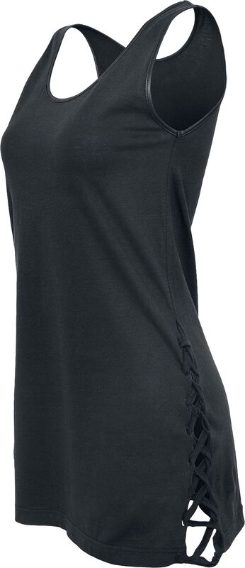 Ladies Imitation-Leather Side Knotted Tank