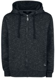 Mottled Hooded Jacket, Black Premium by EMP, Vest met capuchon