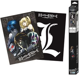 L and Group - 2-Set Posters with Chibi Design, Death Note, Poster