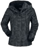 Black Camo Jacket with Soft Inner Lining, Black Premium by EMP, Tussenseizoensjas