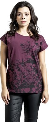 Black Premium by EMP Vrouwen Zwart en wit t-shirt in dubbellaagse look Black Premium by EMP Vrouwen Zwart en wit t-shirt in dubbellaagse look