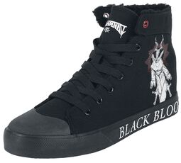 Gevoerde sneakers met print, Black Blood by Gothicana, Sneakers high