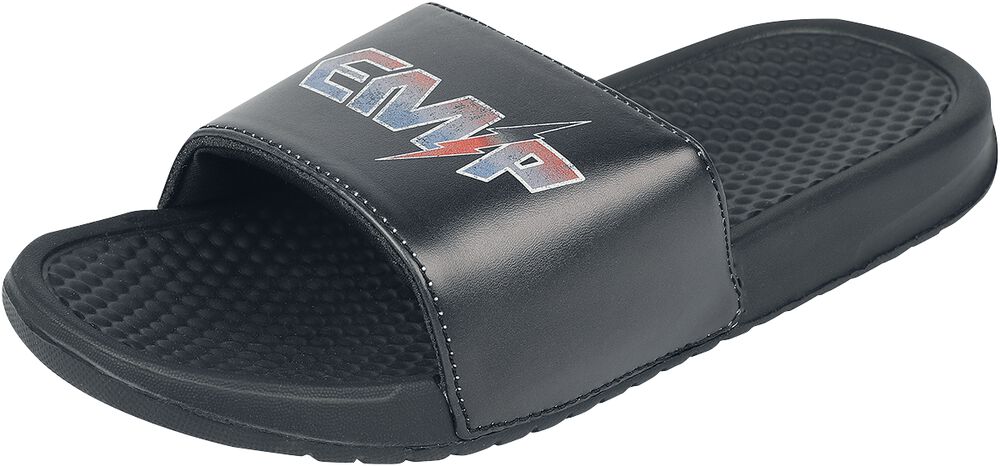 EMP slippers met opschrift