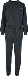 Dames Small Embroidery Long-sleeved Terry jumpsuit, Urban Classics, Jumpsuit