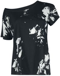 T-shirt met batik effect, Black Premium by EMP, T-shirt