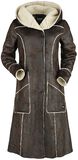 Brown Faux Leather Coat with Open Seams, Black Premium by EMP, Kunstlederen jas