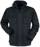 Winter jacket with flap pockets decorative seams, Gothicana by EMP, Winterjas