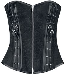 Corset with Straps an Zipper, Gothicana by EMP, Corsage