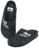 Slippers with Skull Print, Black Premium by EMP, Slipper