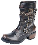 High Strap Boot, Black Premium by EMP, Laarzen