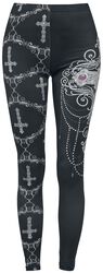 Gothicana X Anne Stokes - zwarte leggings met print, Gothicana by EMP, Leggings