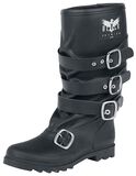Buckle Rubber Boot, Black Premium by EMP, Rubberen laarzen