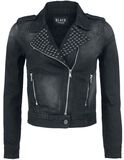 Studded Jeans Jacket, Black Premium by EMP, Denim jas