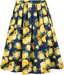 Lemon Pleat Skirt, Banned Retro, Medium-lengte rok