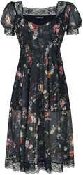 Night Garden Print Midi Dress, Jawbreaker, Medium-lengte jurk