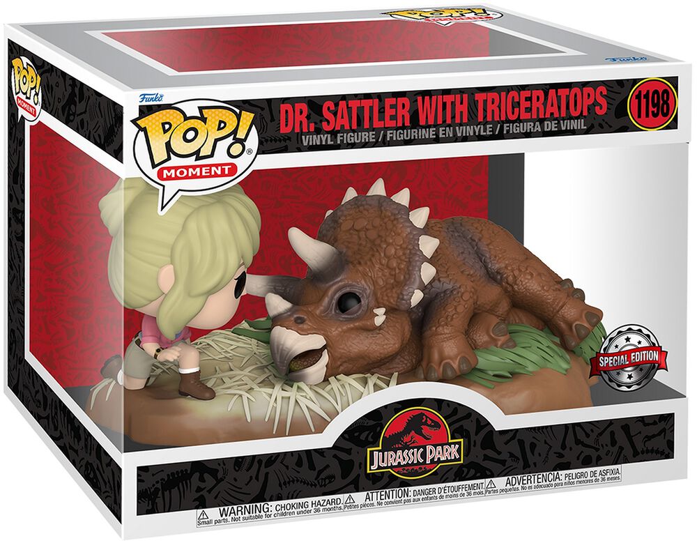 Dr. Sattler with triceratops (POP! Moment) vinyl figuur 1198