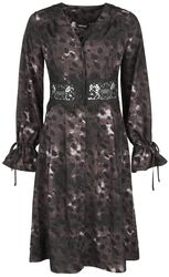 Splash Print Midi Dress, Jawbreaker, Medium-lengte jurk
