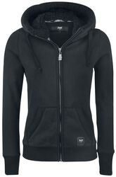 Teddy Hooded Jacket, Black Premium by EMP, Tussenseizoensjas