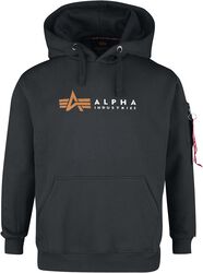 Alpha Label Hoodie, Alpha Industries, Trui met capuchon