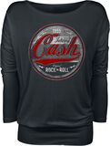 Original Rock n Roll Red/Grey, Johnny Cash, Shirt met lange mouwen