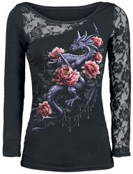 Dragon Rose Slant, Spiral, Shirt met lange mouwen