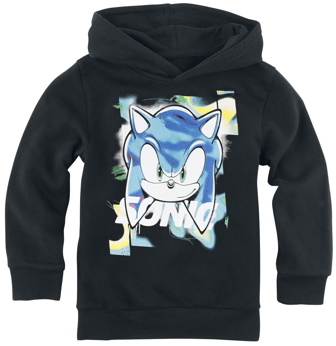 Kids Sonic Face Sonic The Hedgehog Trui met capuchon Large