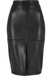 Ladies Synthetic Leather Pencil Skirt, Urban Classics, Medium-lengte rok
