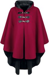Red cape with hood, Gothicana by EMP, Cape