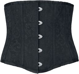 - Under-bust corset with brocade pattern, Gothicana by EMP, Corsage