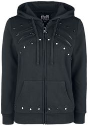 Gothicana X Anne Stokes - Black Hooded Jacket with Print and Details