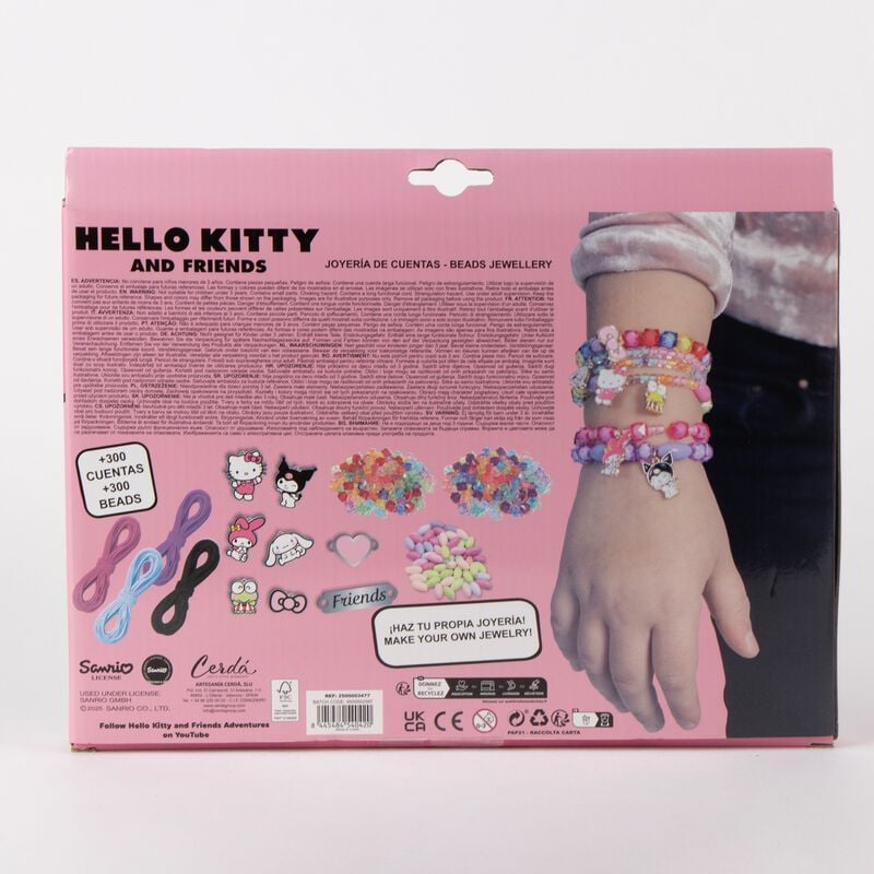 Paarse Hello Kitty ketting met gehaakte kralen - Amie Sieraden Paarse Hello Kitty ketting met gehaakte kralen - Amie Sieraden