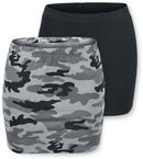 Ladies Skirts - Double Pack, Black Premium by EMP, Korte rok