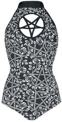 Swimsuit with Pentagram and All-Over Print