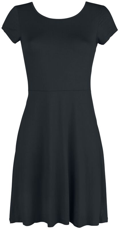 Black Dress with Back Cut-out and Decorative Lacing