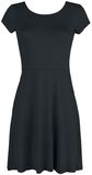 Black Dress with Back Cut-out and Decorative Lacing, Black Premium by EMP, Korte jurk