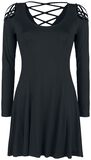 Black Dress with Decorative Lacing, Black Premium by EMP, Korte jurk